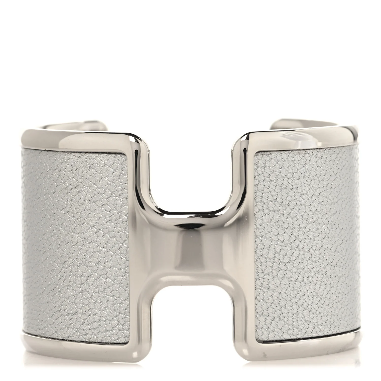 Metallic Chevre Chamkilight Olympe Cuff Bracelet Silver