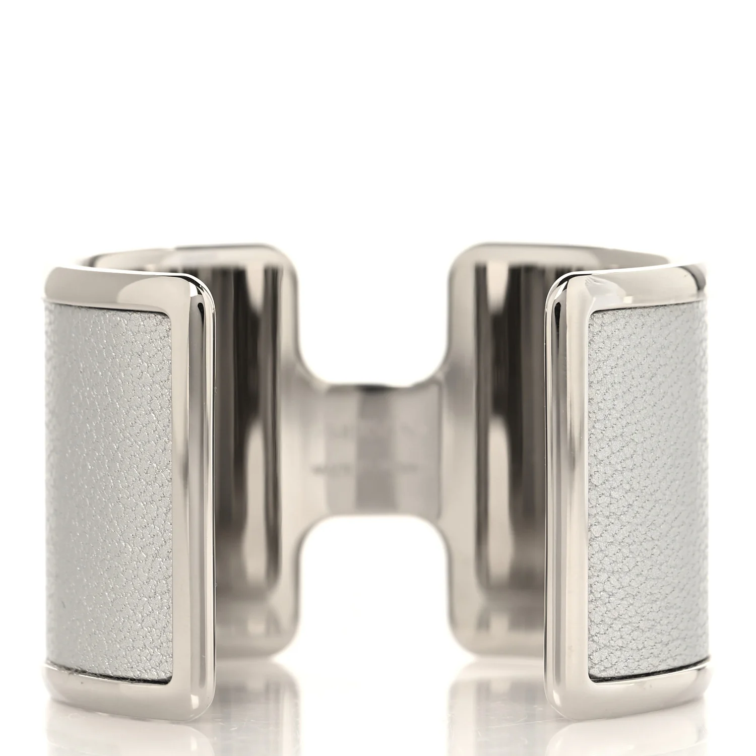 Metallic Chevre Chamkilight Olympe Cuff Bracelet Silver - Image 3