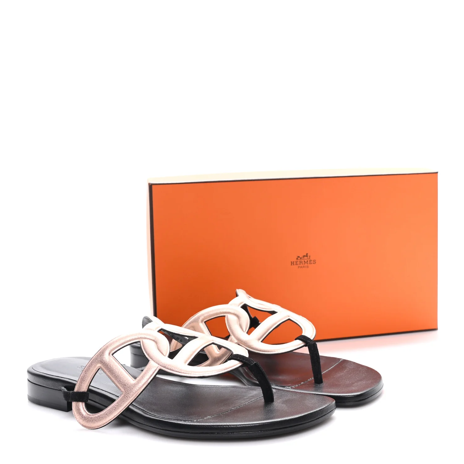 Metallic Chevre Velours Womens Egerie Sandals 39 Black Or Rose - Image 10
