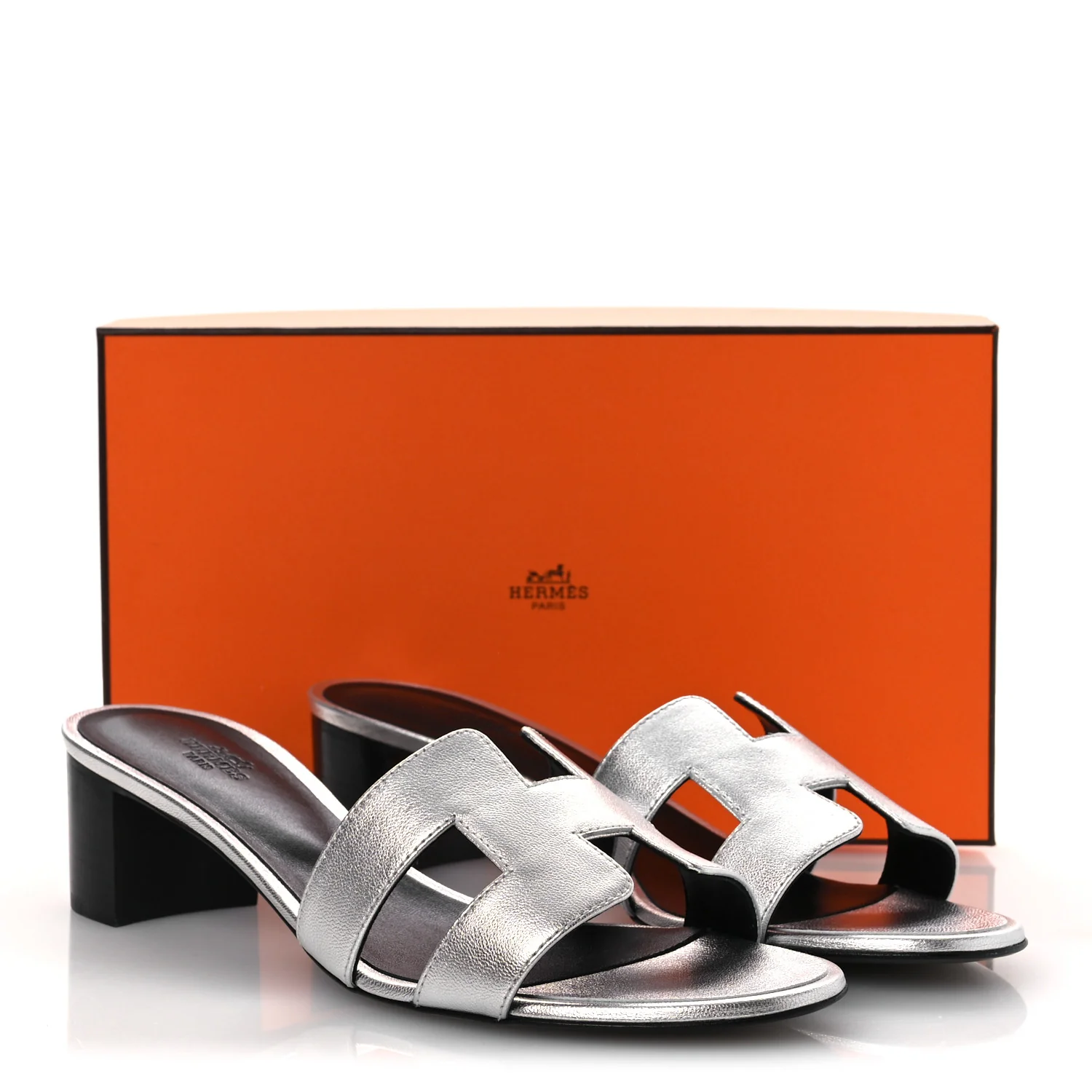 Metallic Nappa Oasis Sandals 41 Argent - Image 11