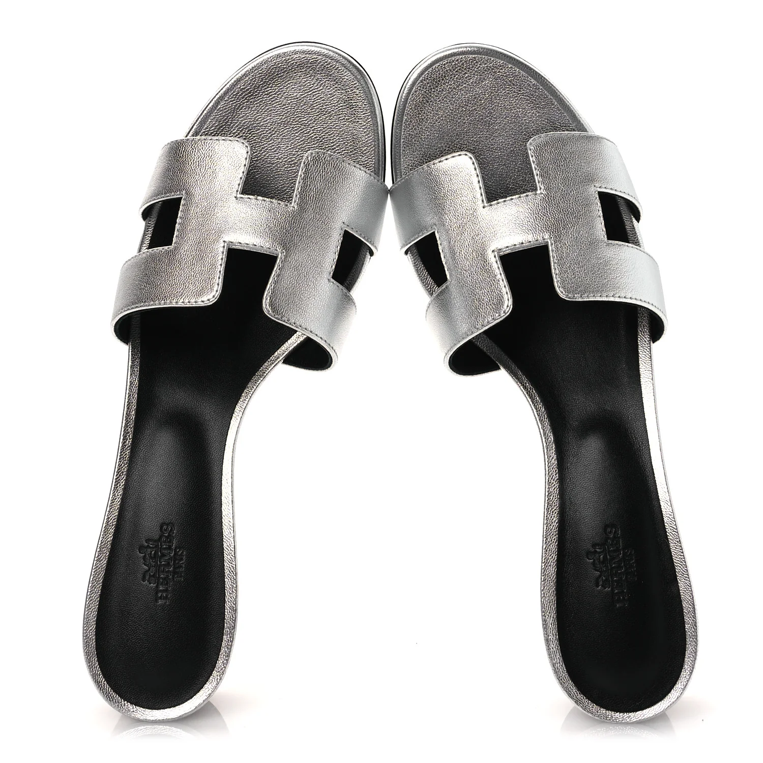 Metallic Nappa Oasis Sandals 41 Argent - Image 2
