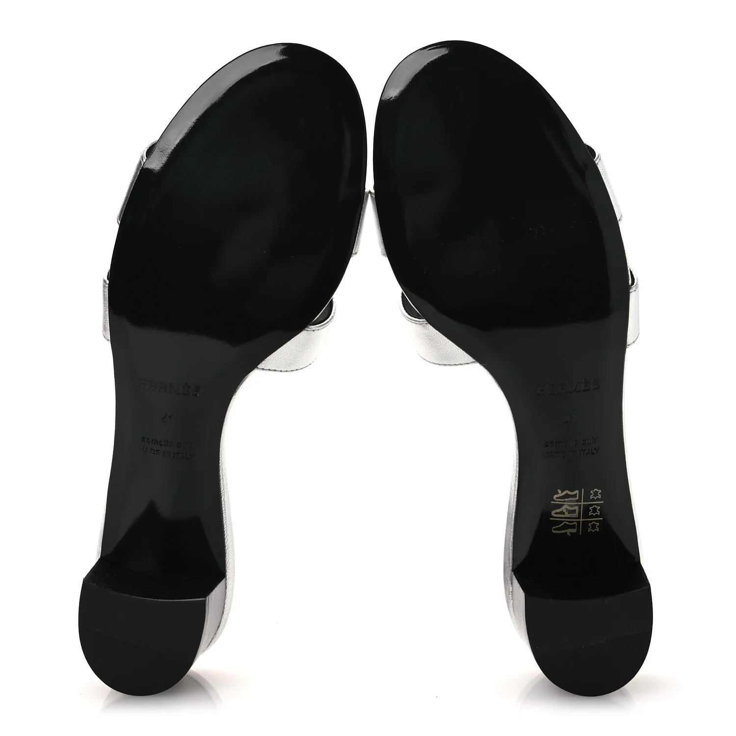 Metallic Nappa Oasis Sandals 41 Argent - Image 7