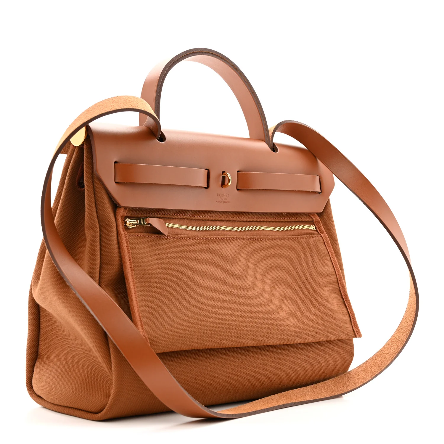 Military Toile Vache Hunter Herbag Zip Retourne 31 PM Fauve - Image 4