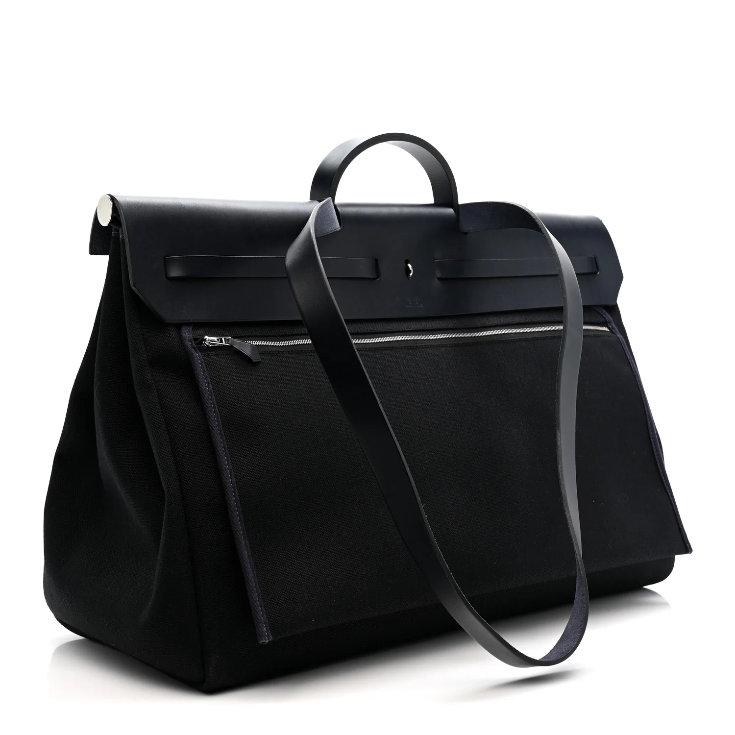 Military Toile Vache Hunter Herbag Zip Retourne Cabine Bag Black Bleu Marine - Image 4