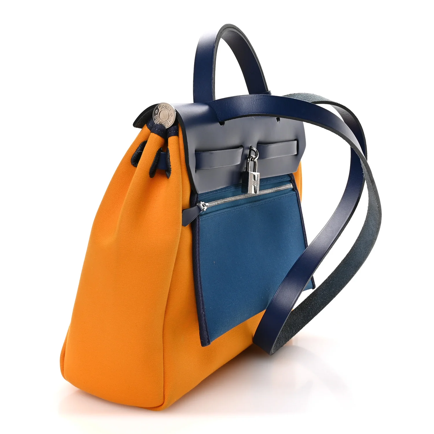 Military Toile Vache Hunter Verso Herbag Zip Retourne 31 PM Jaune Or Bleu Outremer Bleu Saphir - Image 4
