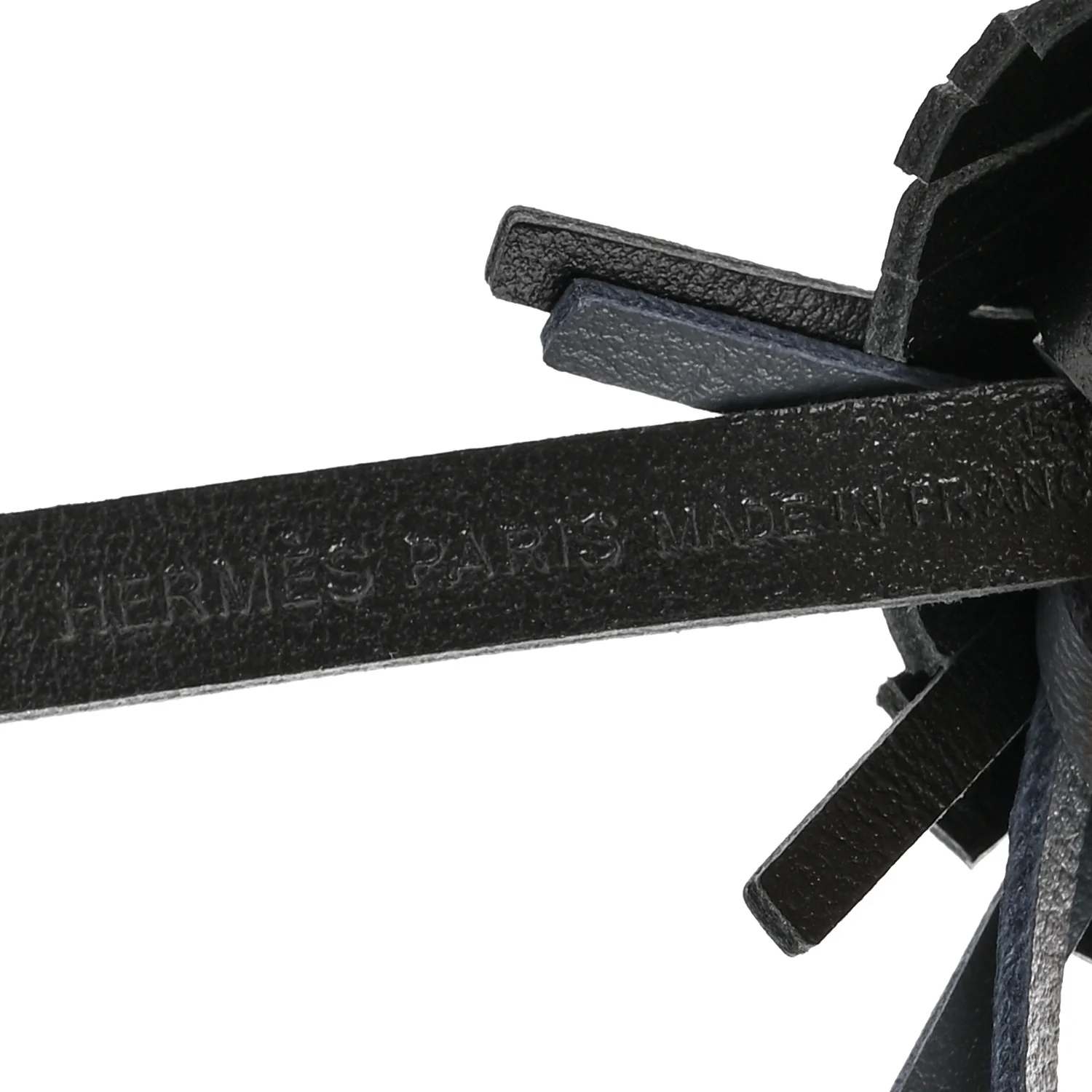 Milo Lambskin Epsom Chouette Bag Charm Black Craie Gris Misty - Image 3