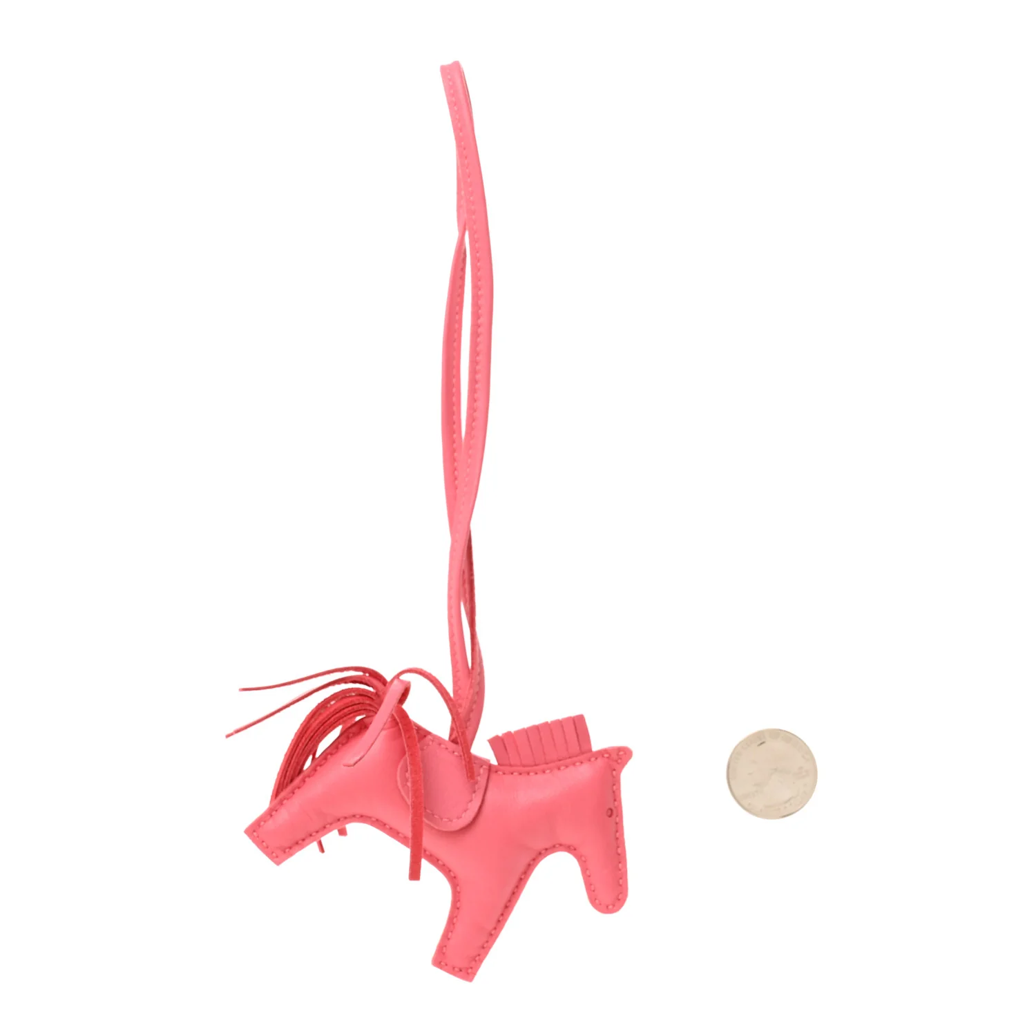 Milo Lambskin Grigri Rodeo Horse Bag Charm PM Rose Azalee - Image 2