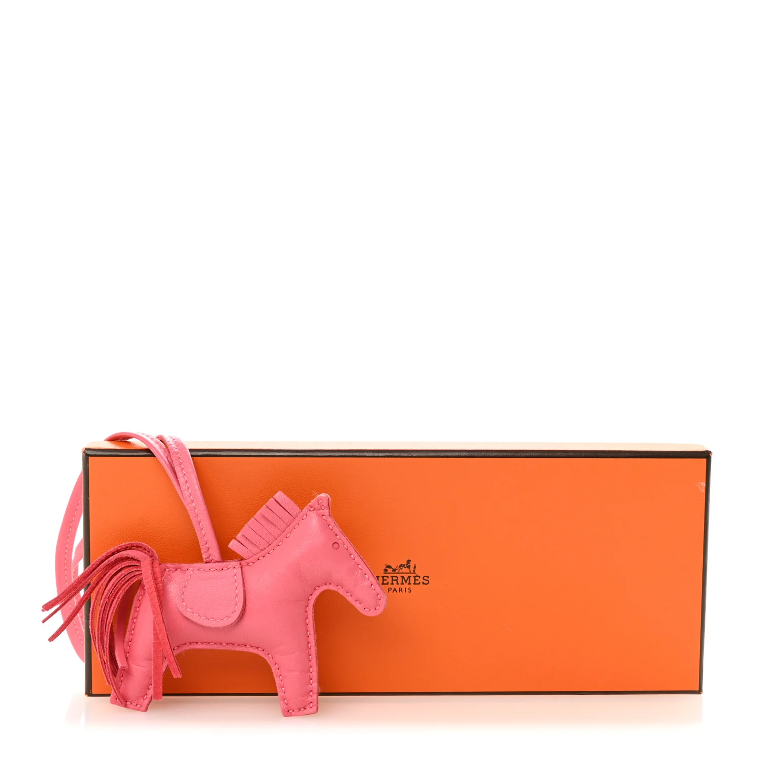 Milo Lambskin Grigri Rodeo Horse Bag Charm PM Rose Azalee - Image 5