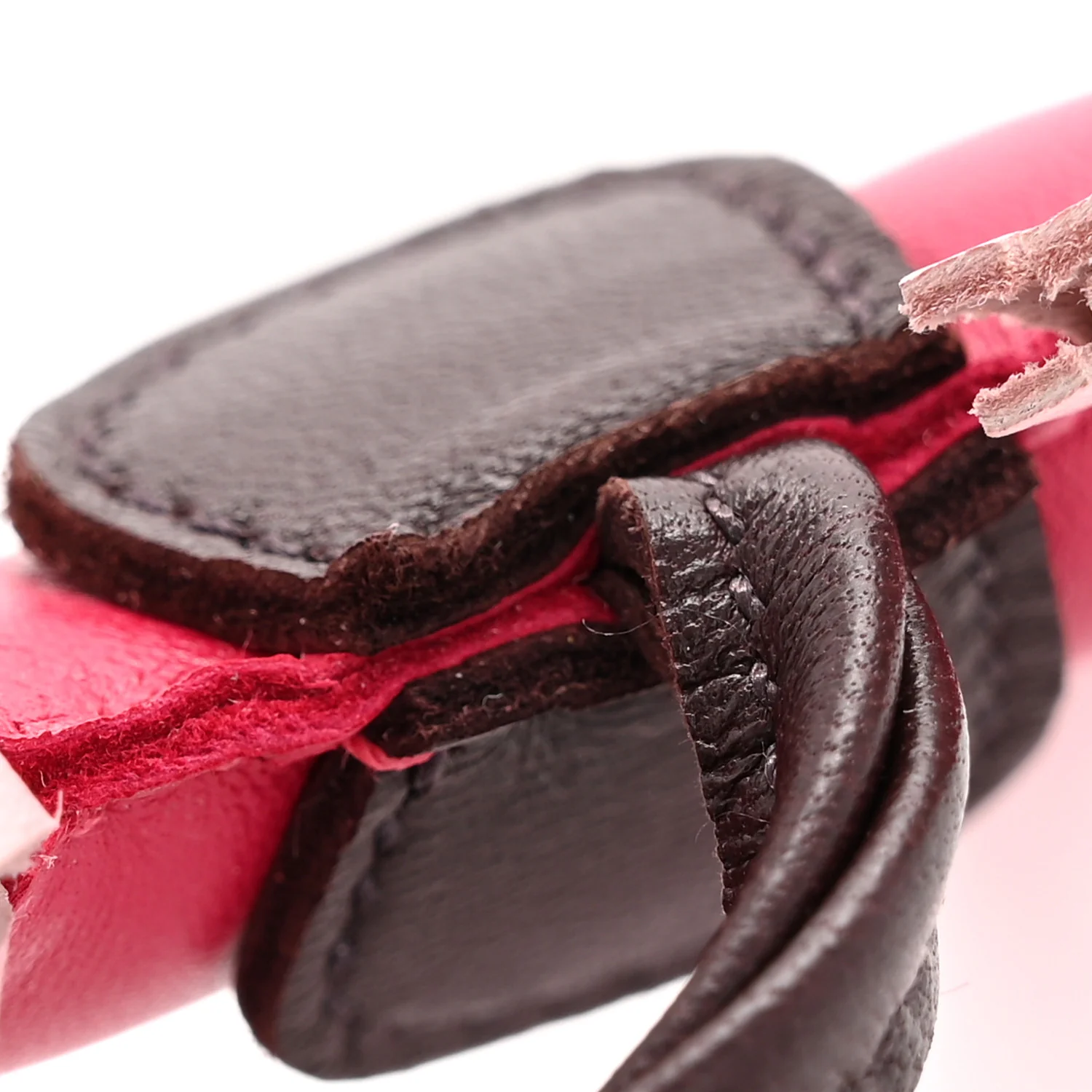 Milo Lambskin Grigri Rodeo Horse Bag Charm PM Rose Sakura Framboise Rouge Sellier - Image 8
