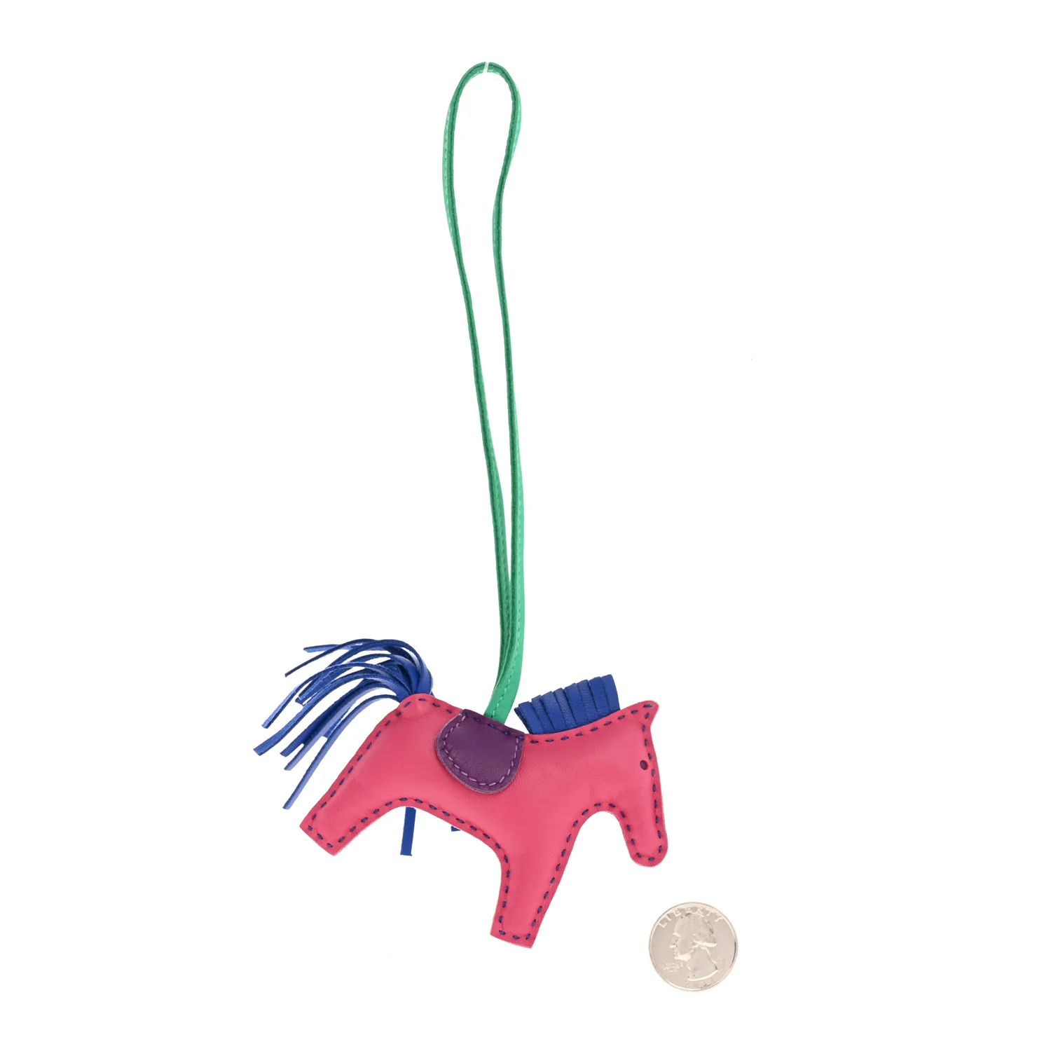 Milo Lambskin Grigri Rodeo Horse Bag Charm PM Rose Shocking Bleu Azteque Bleu Electrique Menthe Soufre Violet - Image 2