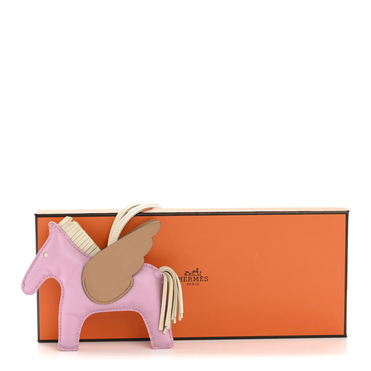 Milo Lambskin Grigri Rodeo Pegase Horse Bag Charm MM Mauve Sylvestre Craie Chai - Image 7