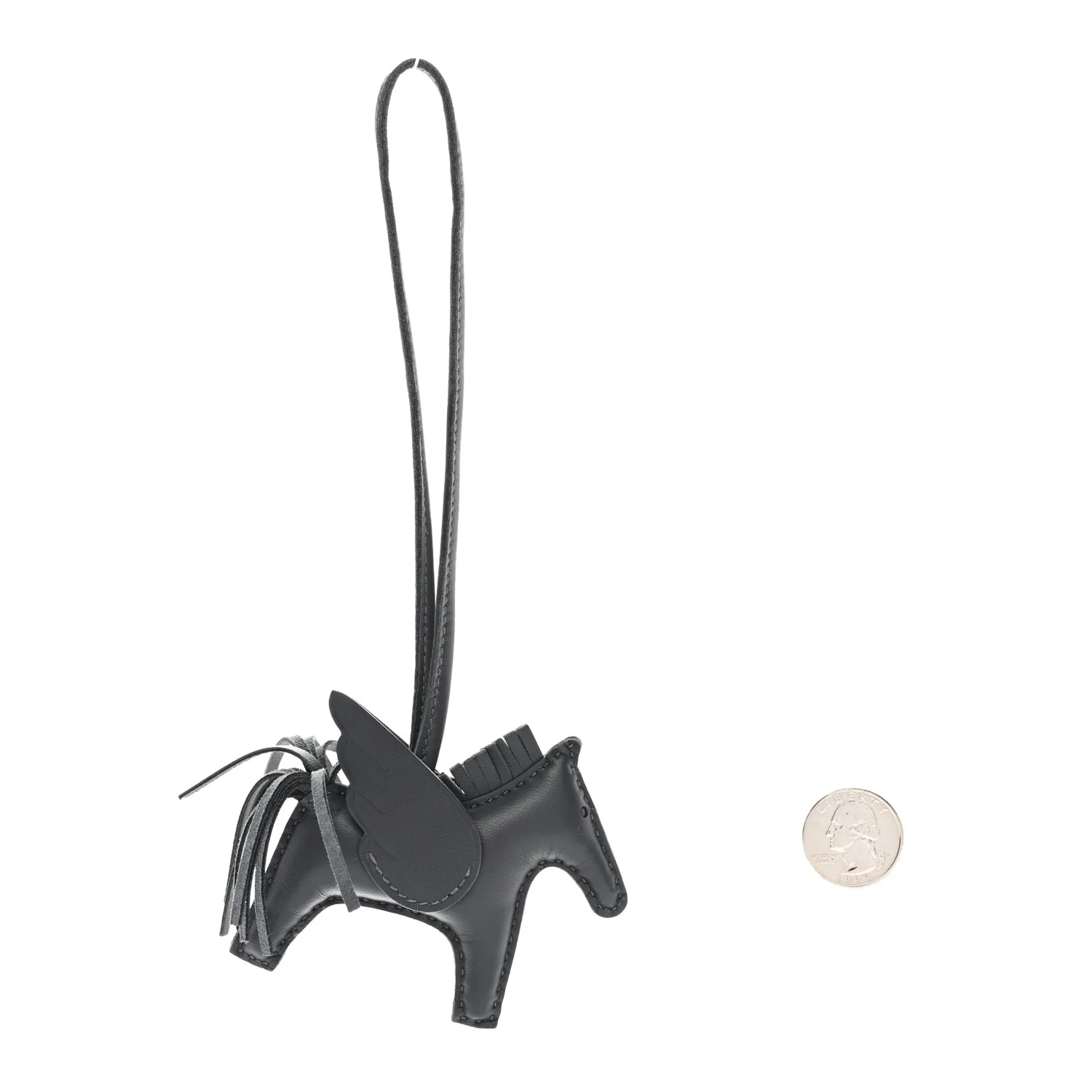 Milo Lambskin Grigri Rodeo Pegase Horse Bag Charm PM Ardoise - Image 2