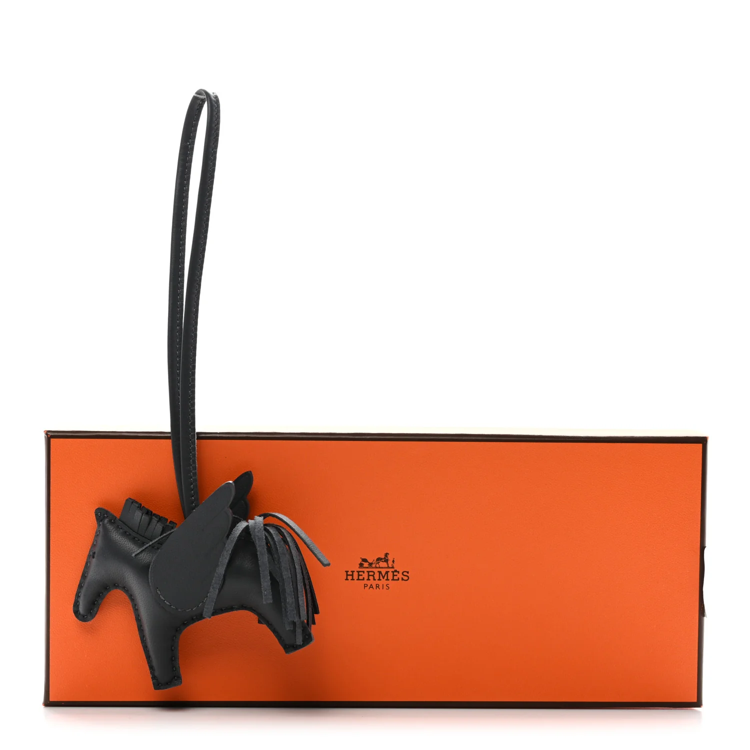 Milo Lambskin Grigri Rodeo Pegase Horse Bag Charm PM Ardoise - Image 5