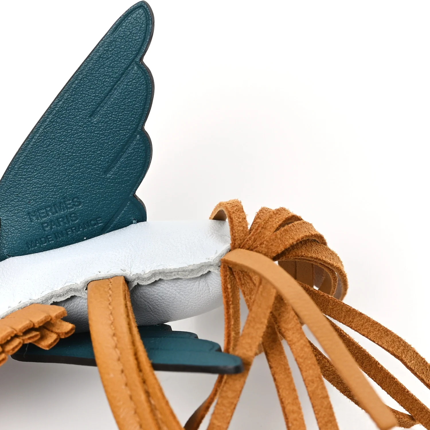 Milo Lambskin Grigri Rodeo Pegase Horse Bag Charm PM Bleu Brume Sesame Vert Bosphore - Image 3