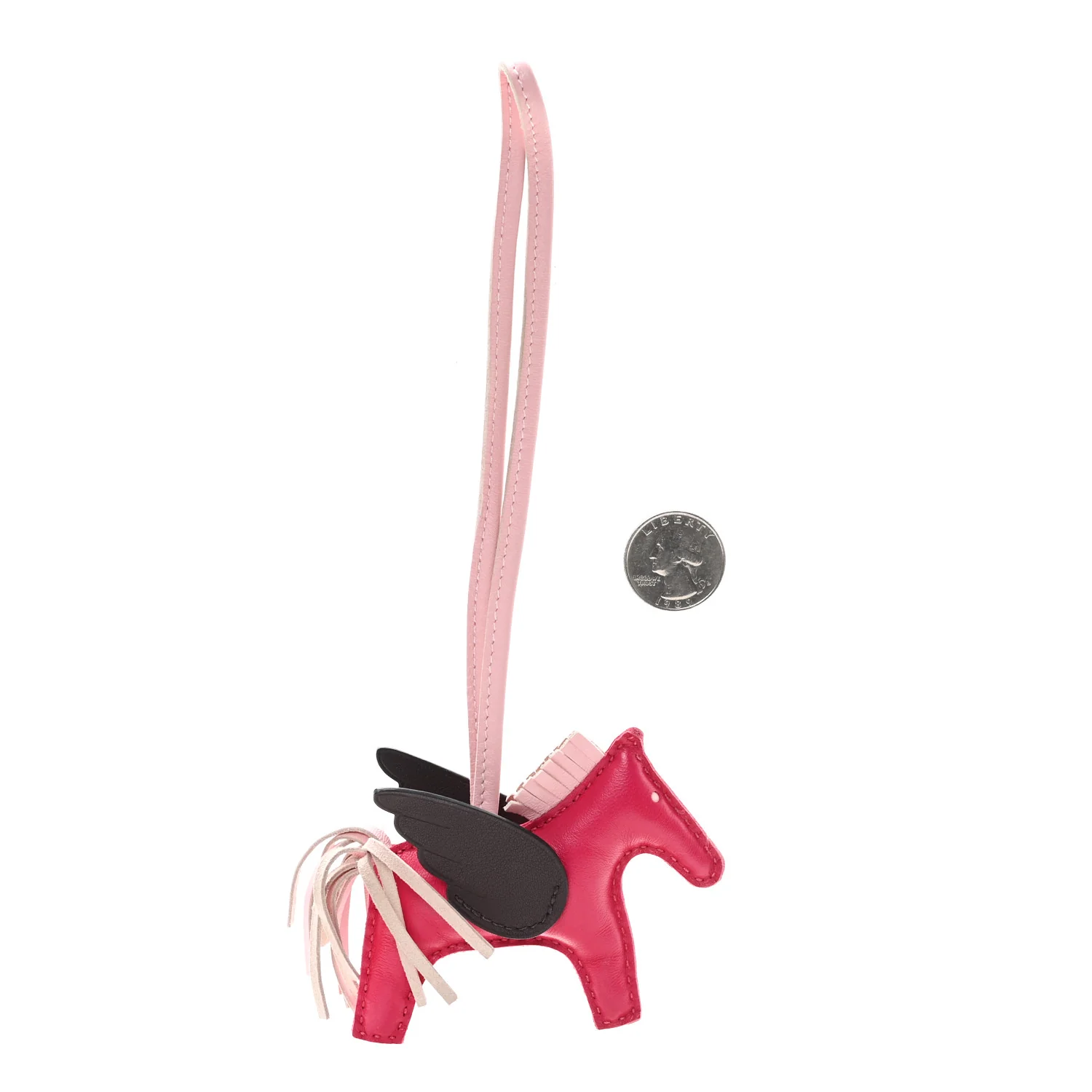 Milo Lambskin Grigri Rodeo Pegase Horse Bag Charm PM Framboise Rose Sakura Rouge Sellier - Image 2