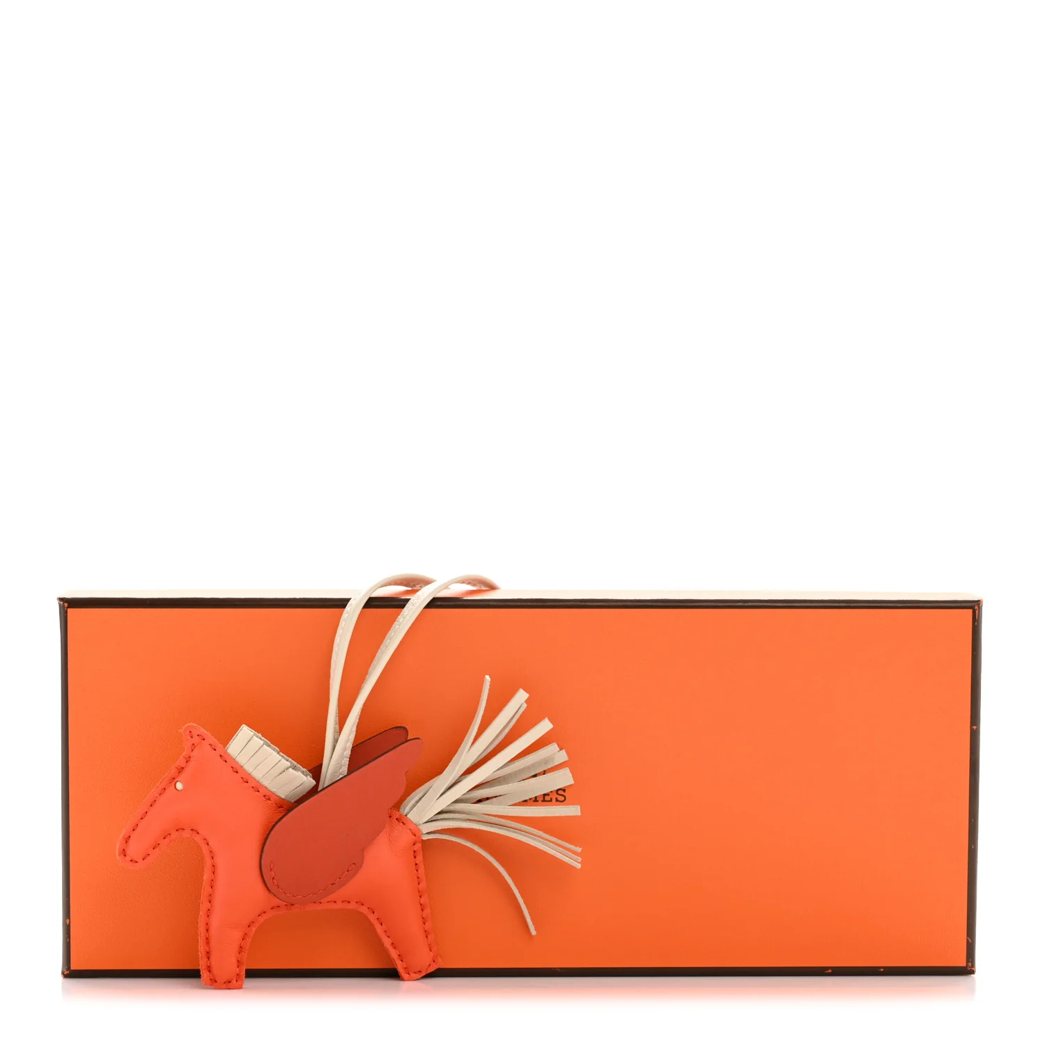 Milo Lambskin Grigri Rodeo Pegase Horse Bag Charm PM Orange Poppy Craie Terre Battue - Image 6