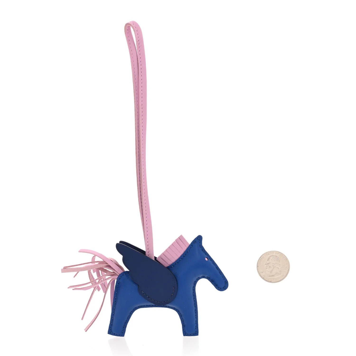 Milo Lambskin Grigri Rodeo Pegase Horse Bag Charm PM PM Bleu France Mauve Sylvestre Bleu Saphir - Image 2