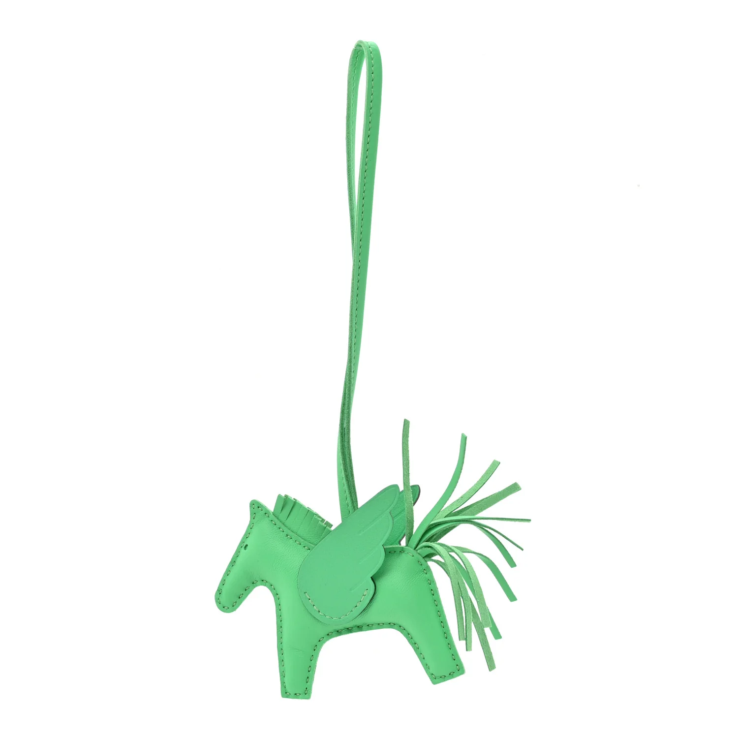 Milo Lambskin Grigri Rodeo Pegase Horse Bag Charm PM Vert Comics