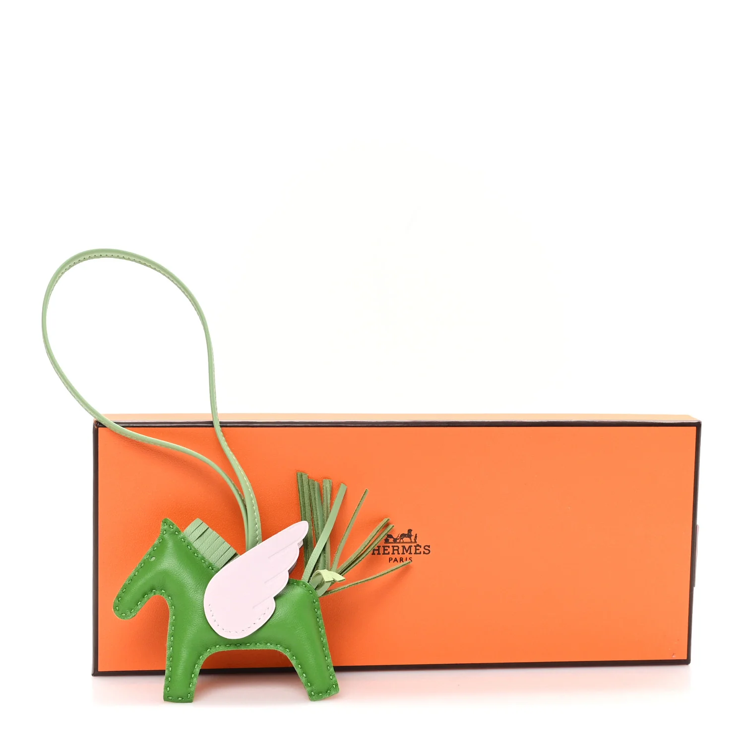 Milo Lambskin Grigri Rodeo Pegase Horse Bag Charm PM Vert Yucca Vert Criquet Mauve Pale - Image 5