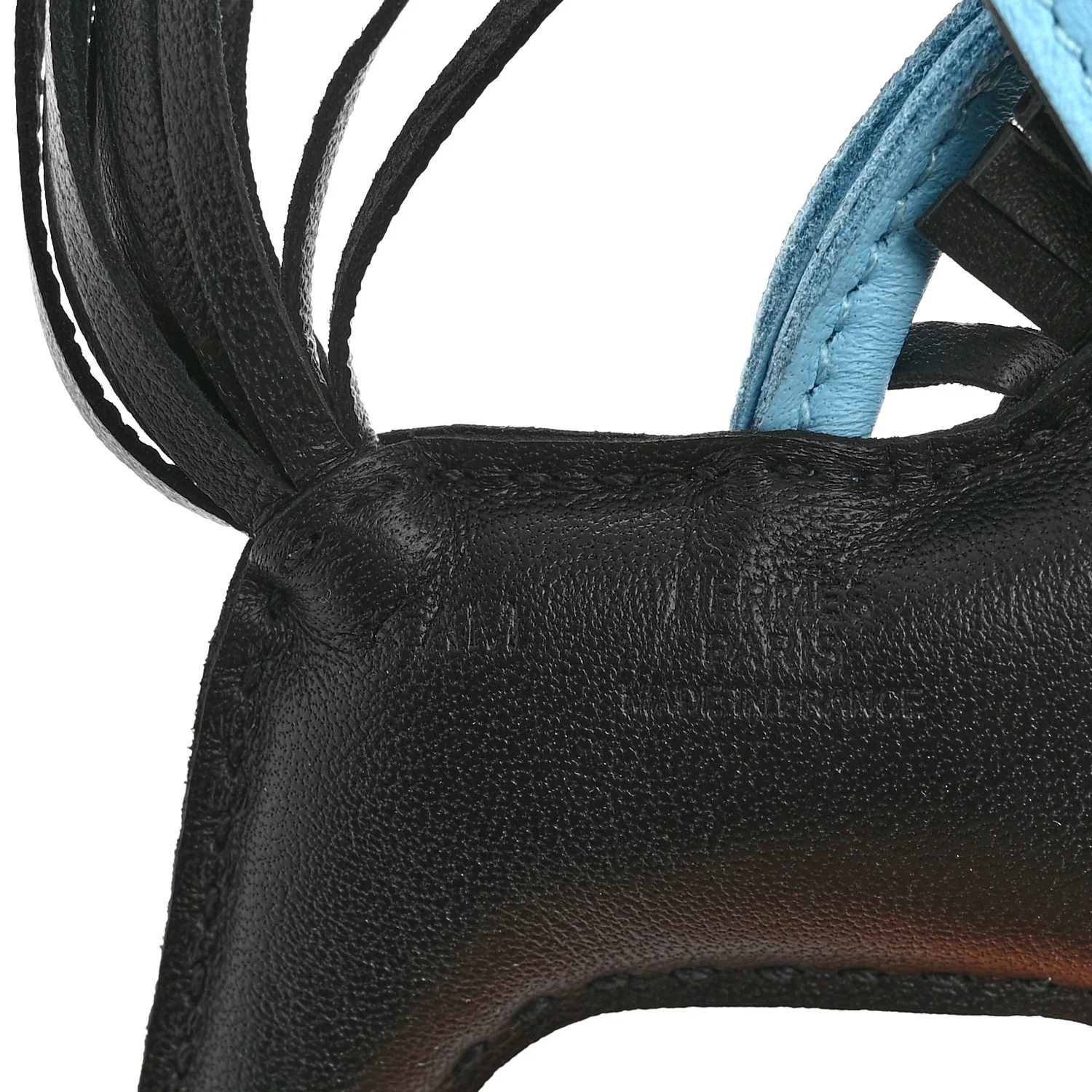 Milo Lambskin Grigri Rodeo Robeo 24 Bag Charm PM Black Vert Mangrove Celeste - Image 3