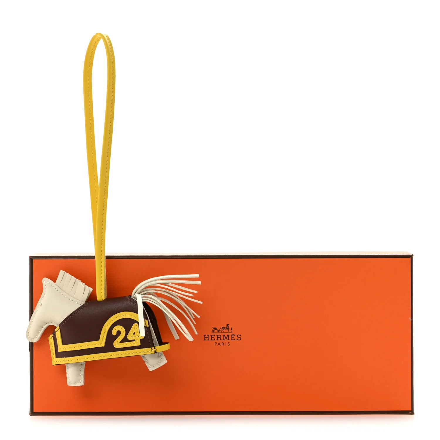 Milo Lambskin Grigri Rodeo Robeo 24 Bag Charm PM Craie Terre Jaune De Naples - Image 4