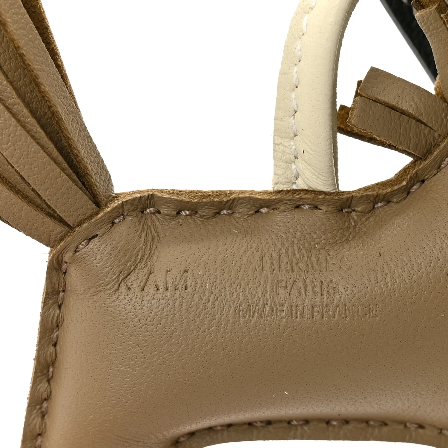 Milo Lambskin Grigri Rodeo Robeo Coeur Bag Charm PM Beige Marfa Craie Vert Mangrove - Image 3