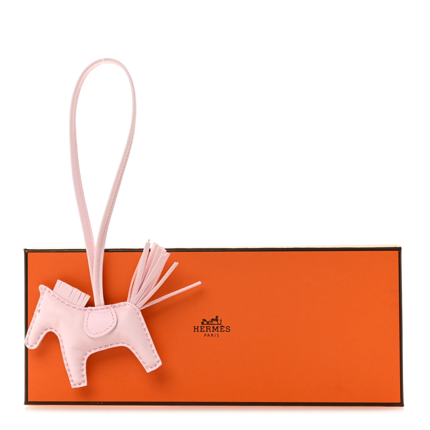 Milo Lambskin Rodeo Horse Bag Charm PM Rose Darling - Image 4