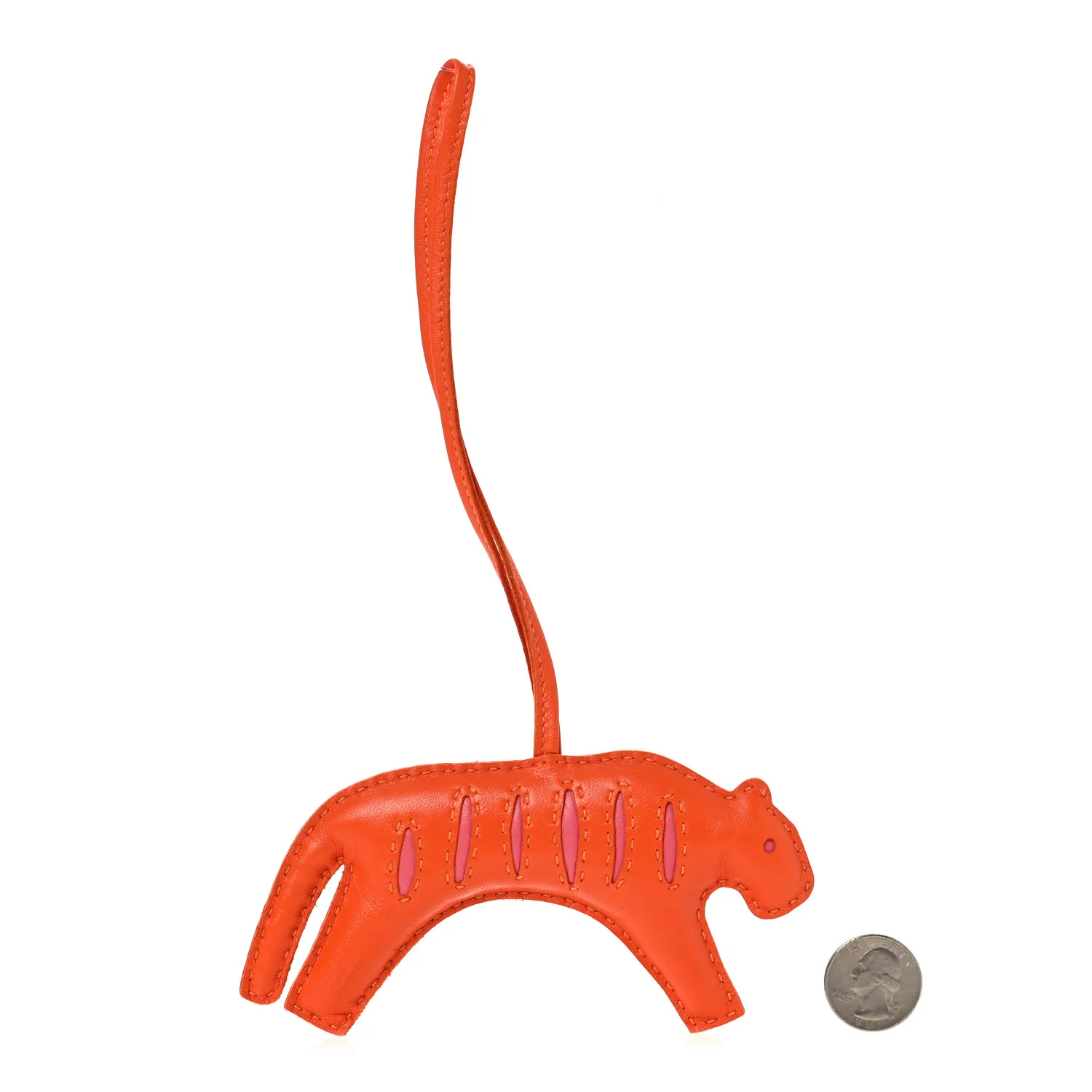 Milo Lambskin Rooroo Bag Charm Feu Rose Azalee - Image 2