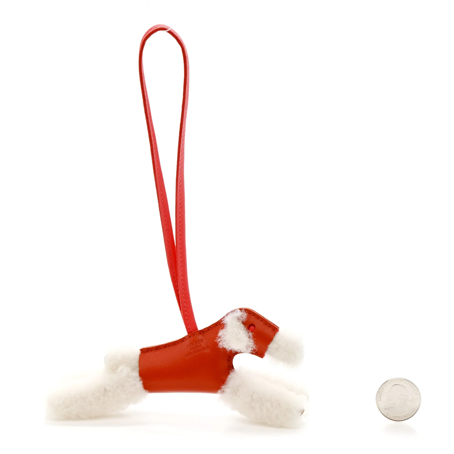 Milo Lambskin Shearling Budy Charm Cornaline Rose Texas - Image 2