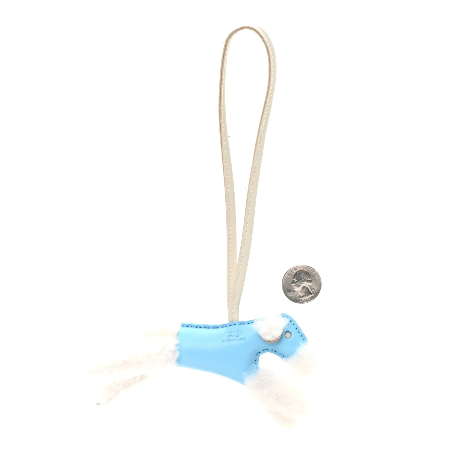 Milo Lambskin Shearling Budy Charm Ecru Celeste Craie - Image 2