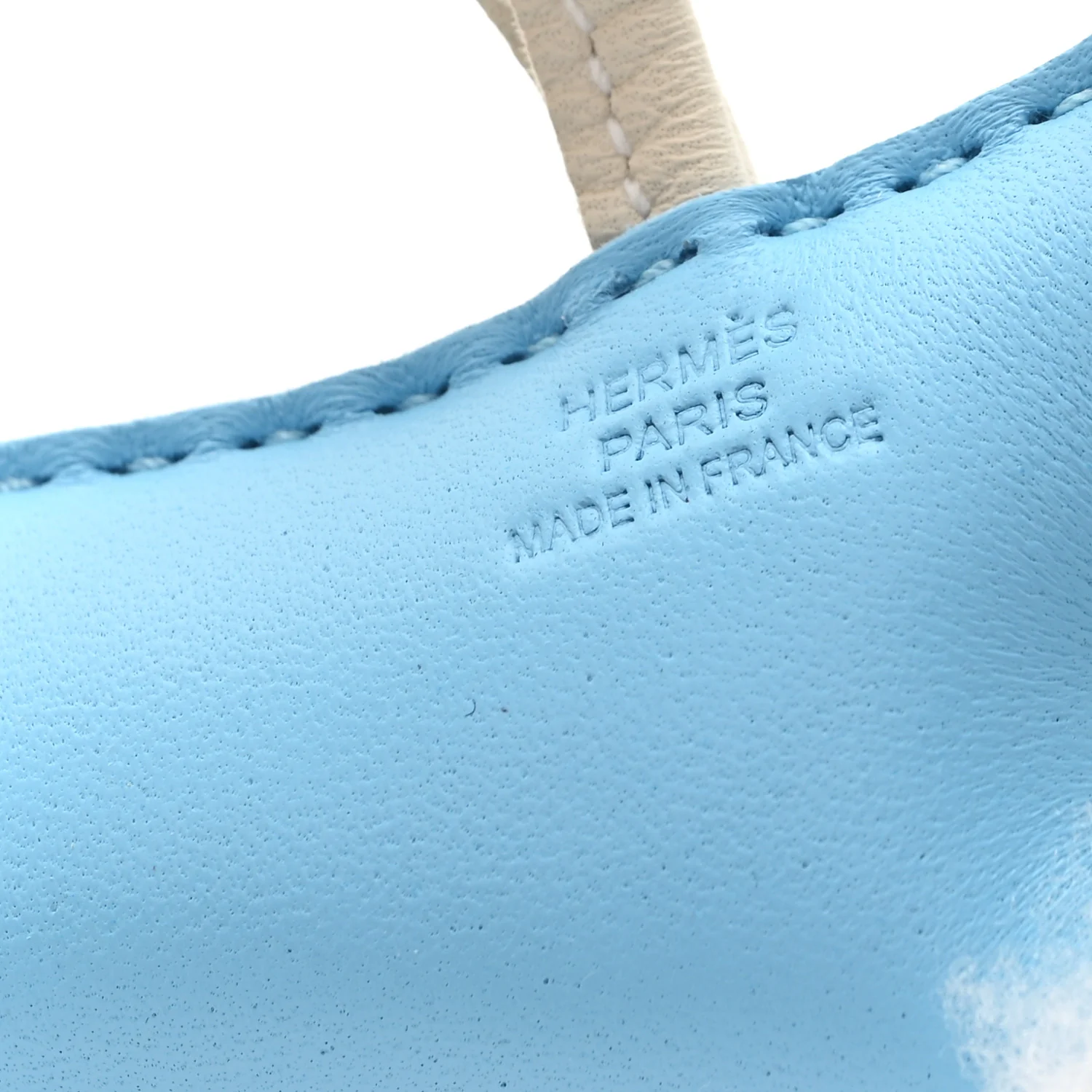 Milo Lambskin Shearling Budy Charm Ecru Celeste Craie - Image 3
