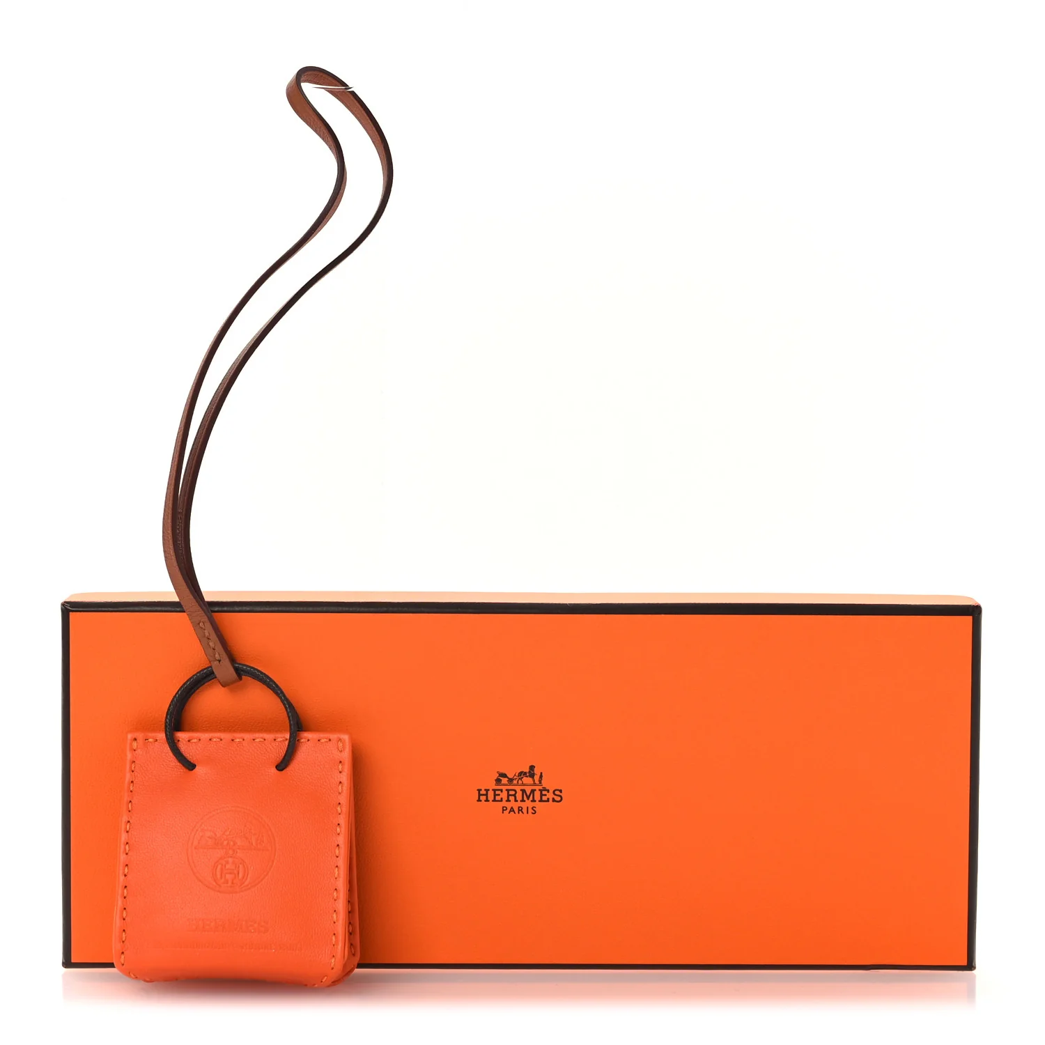 Milo Lambskin Swift Shopping Bag Charm Feu Gold - Image 6