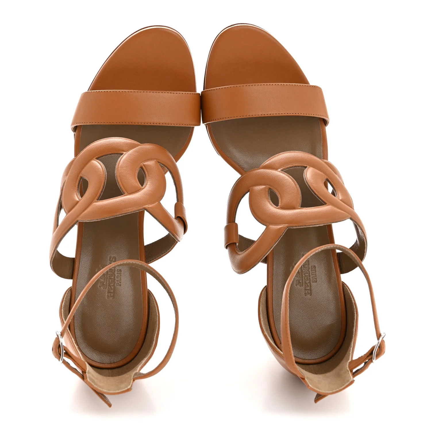 Nappa Brisbane Wedge Sandals 39 Naturel - Image 2