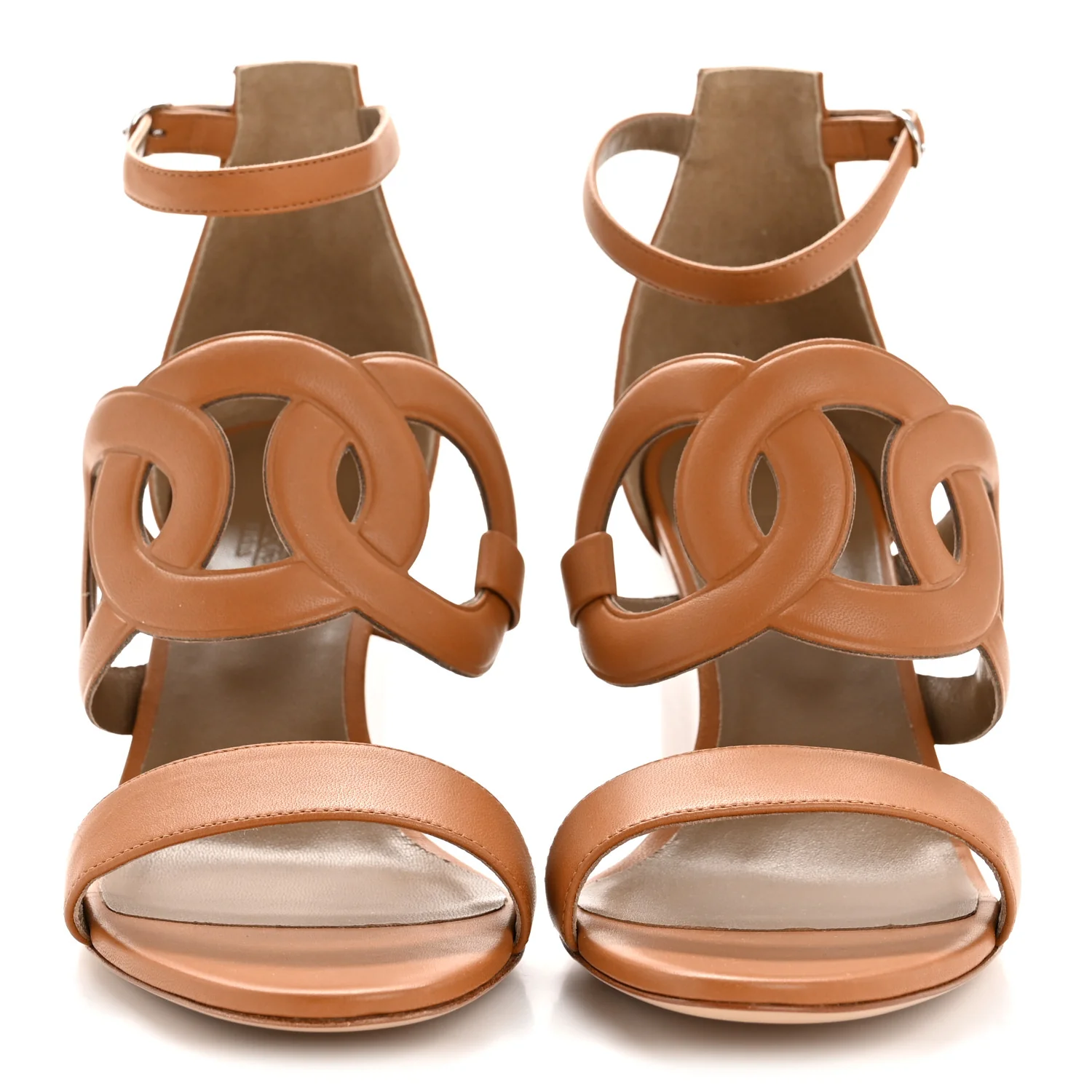 Nappa Brisbane Wedge Sandals 39 Naturel - Image 3