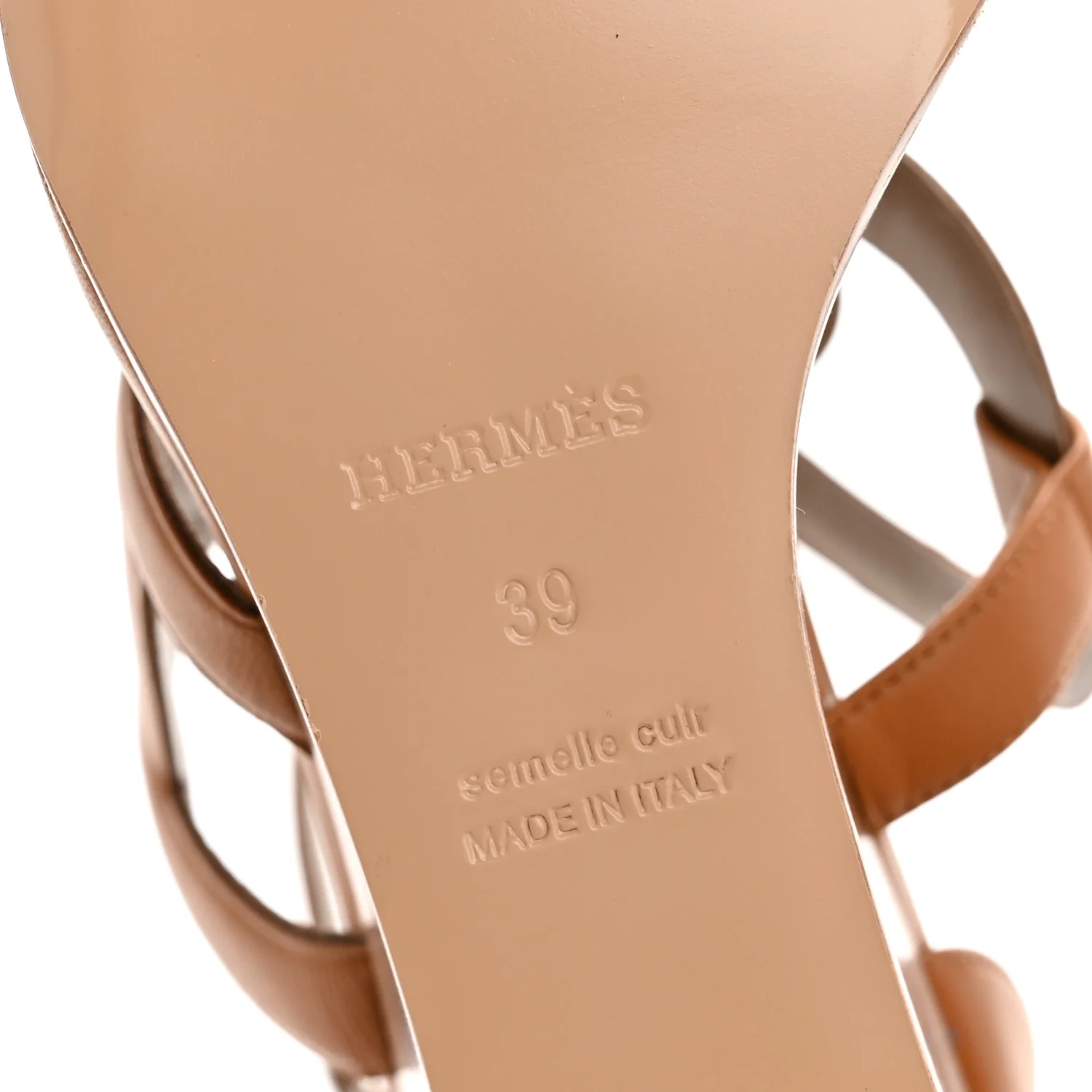 Nappa Brisbane Wedge Sandals 39 Naturel - Image 7