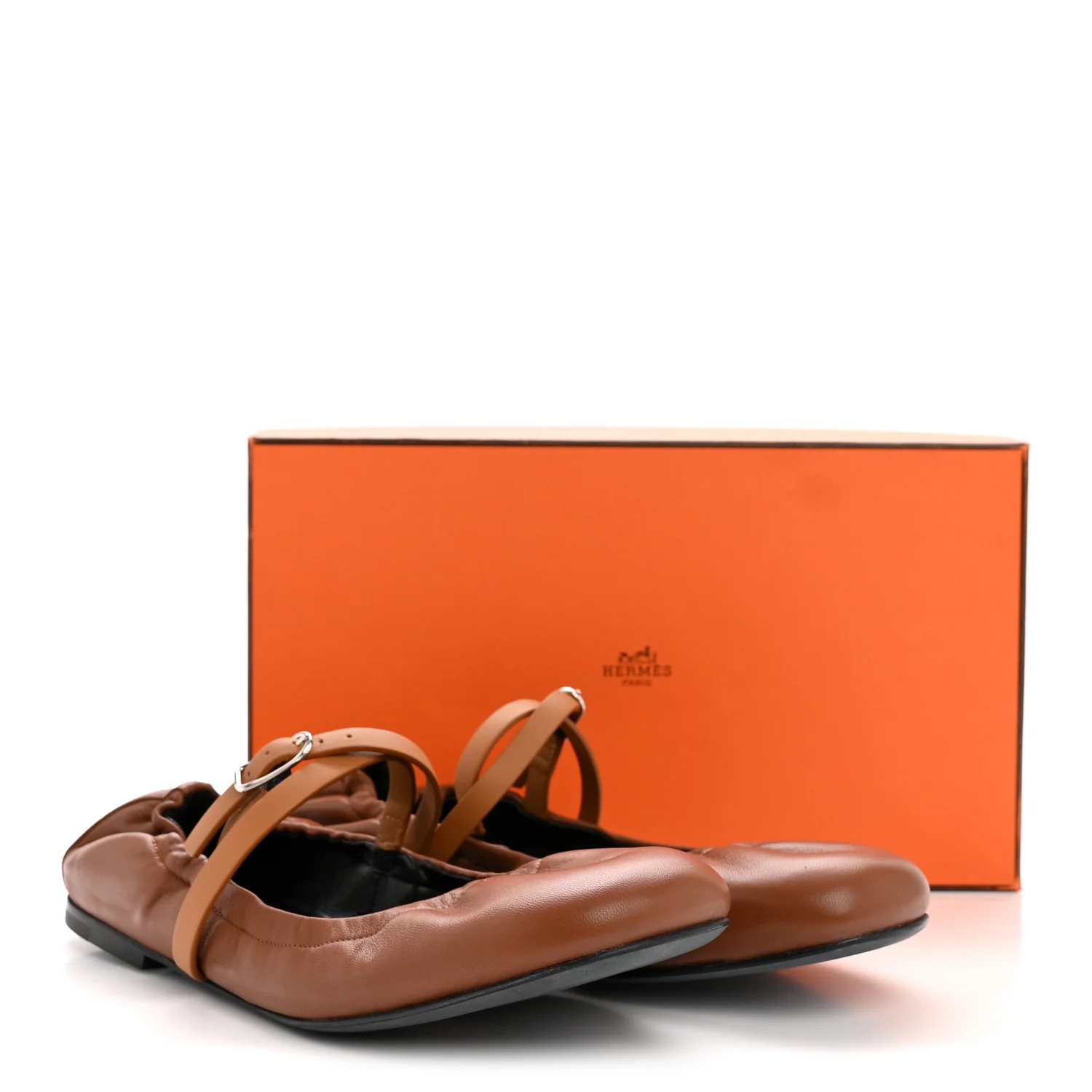 Nappa Calfskin Jolly Ballerina Flats 38 Gold Naturel - Image 10