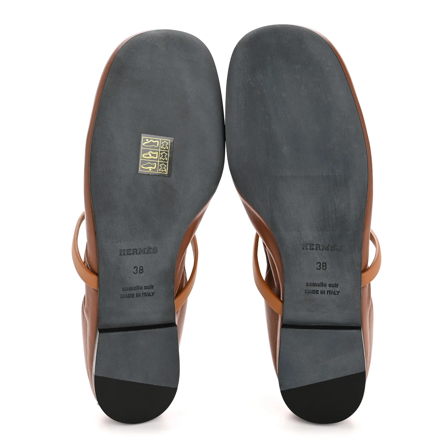 Nappa Calfskin Jolly Ballerina Flats 38 Gold Naturel - Image 6