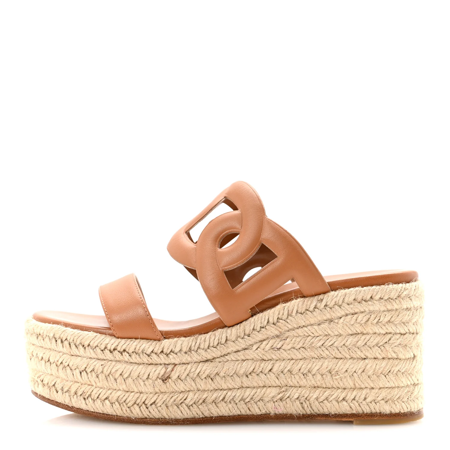 Nappa Ithea Espadrille Wedge Sandals 36 Naturel
