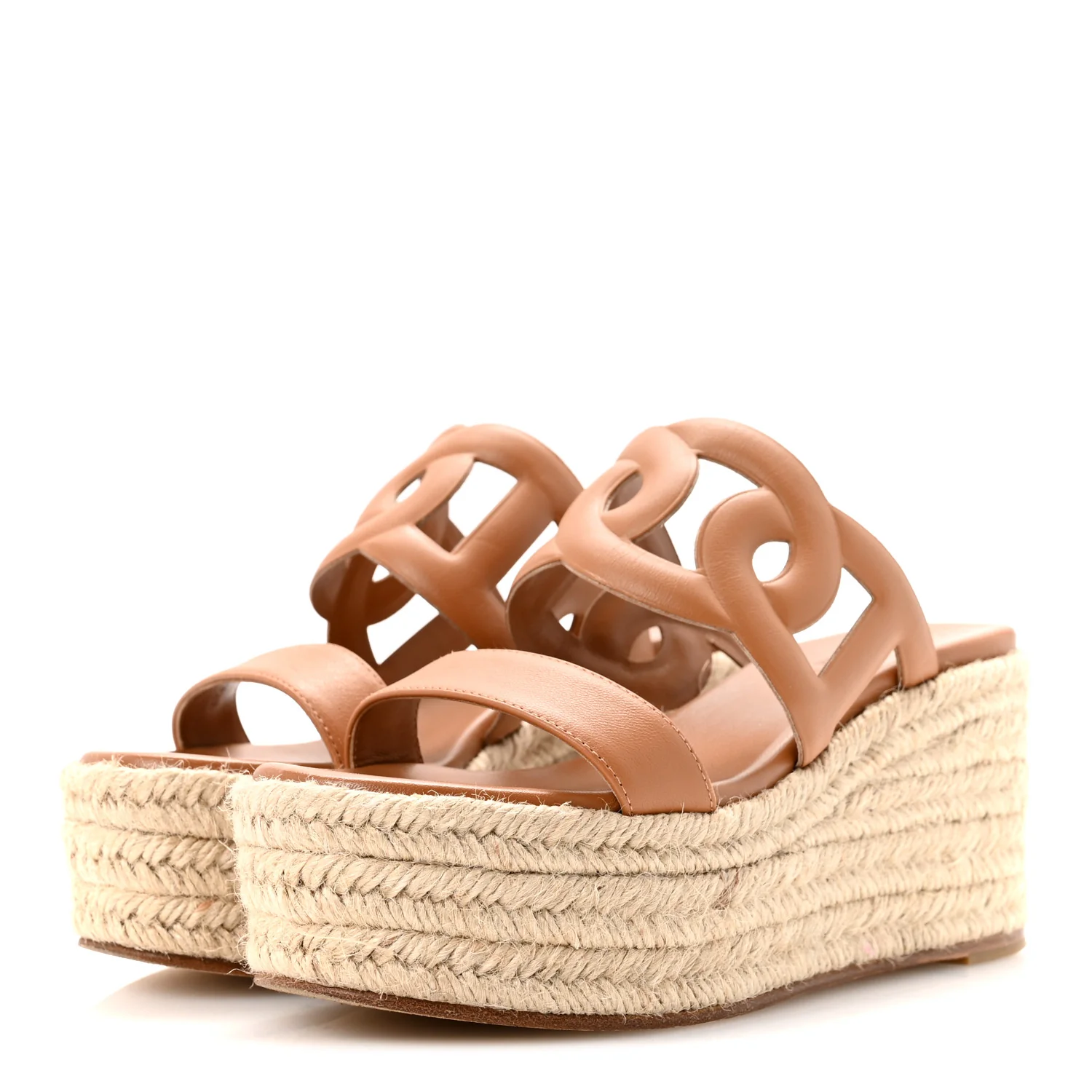 Nappa Ithea Espadrille Wedge Sandals 36 Naturel - Image 4