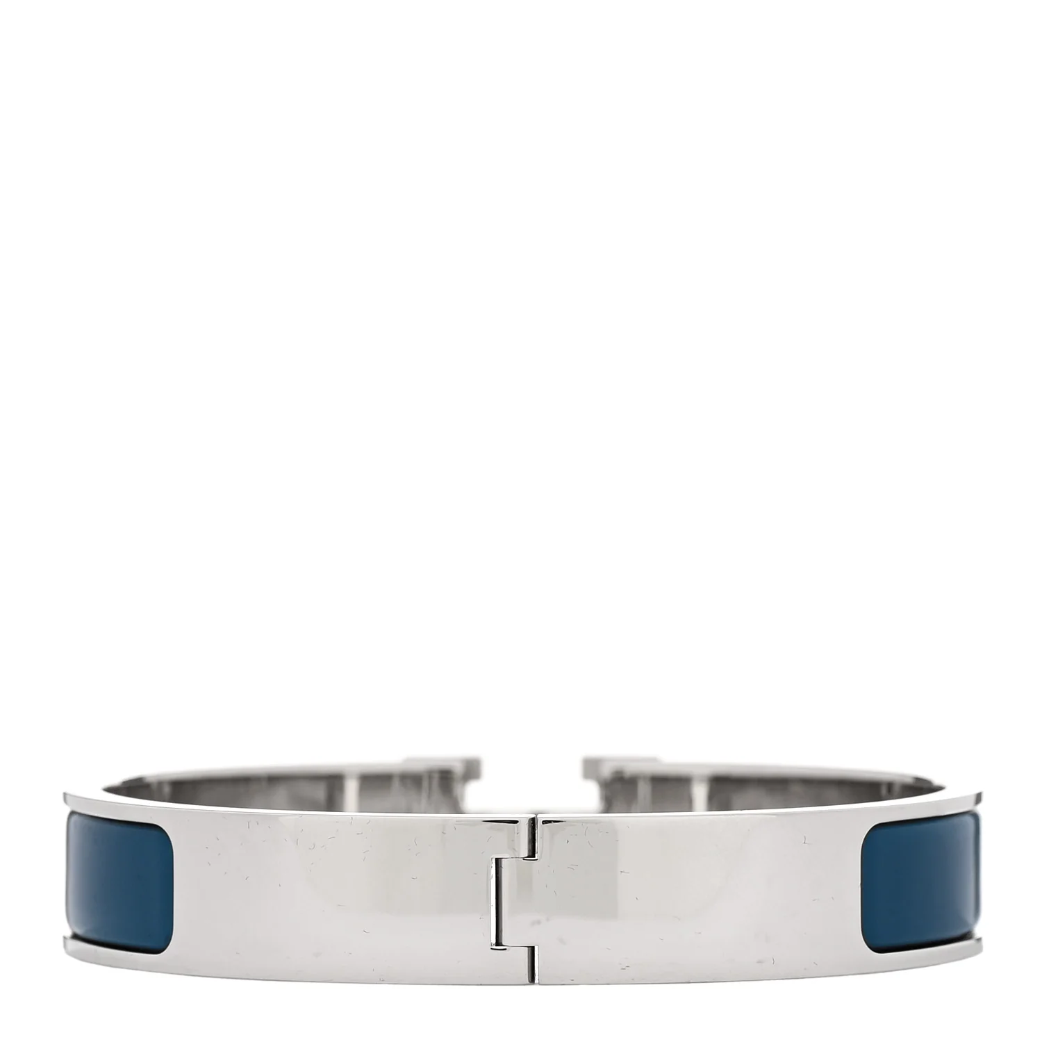Narrow Enamel Clic Clac H Bracelet GM Bleu Profond - Image 2