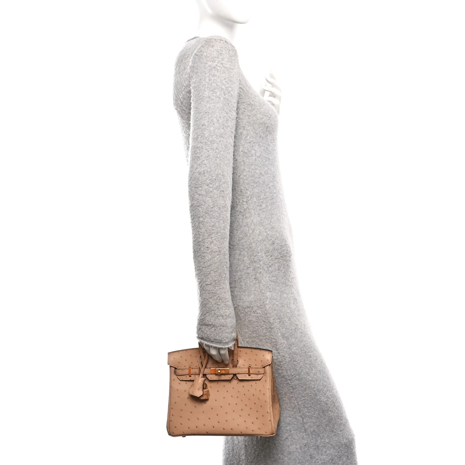 Ostrich Birkin 25 Chai - Image 2