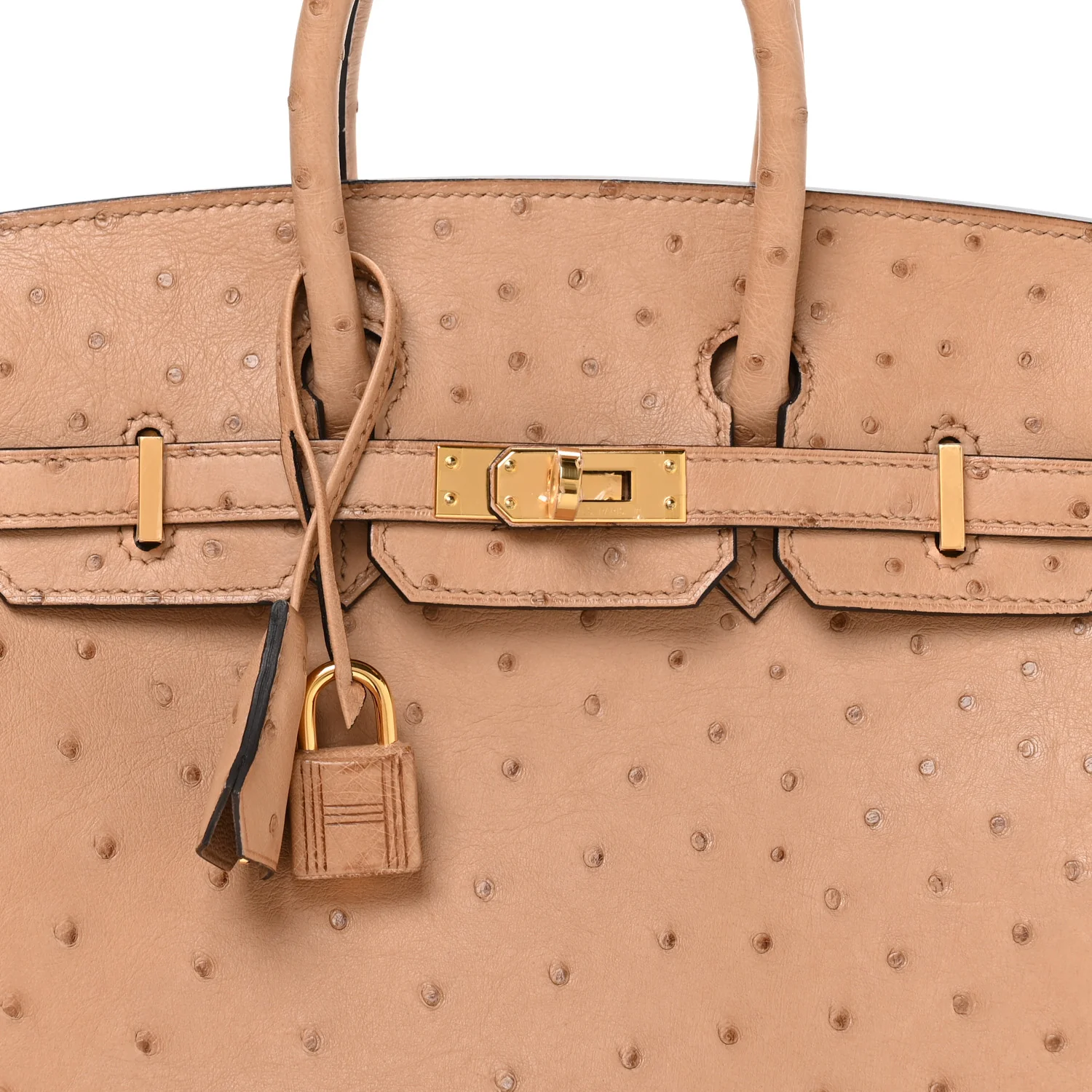 Ostrich Birkin 25 Chai - Image 7