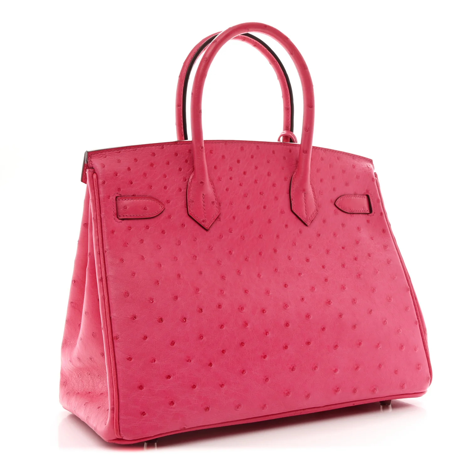 Ostrich Birkin 30 Rose Tyrien - Image 4