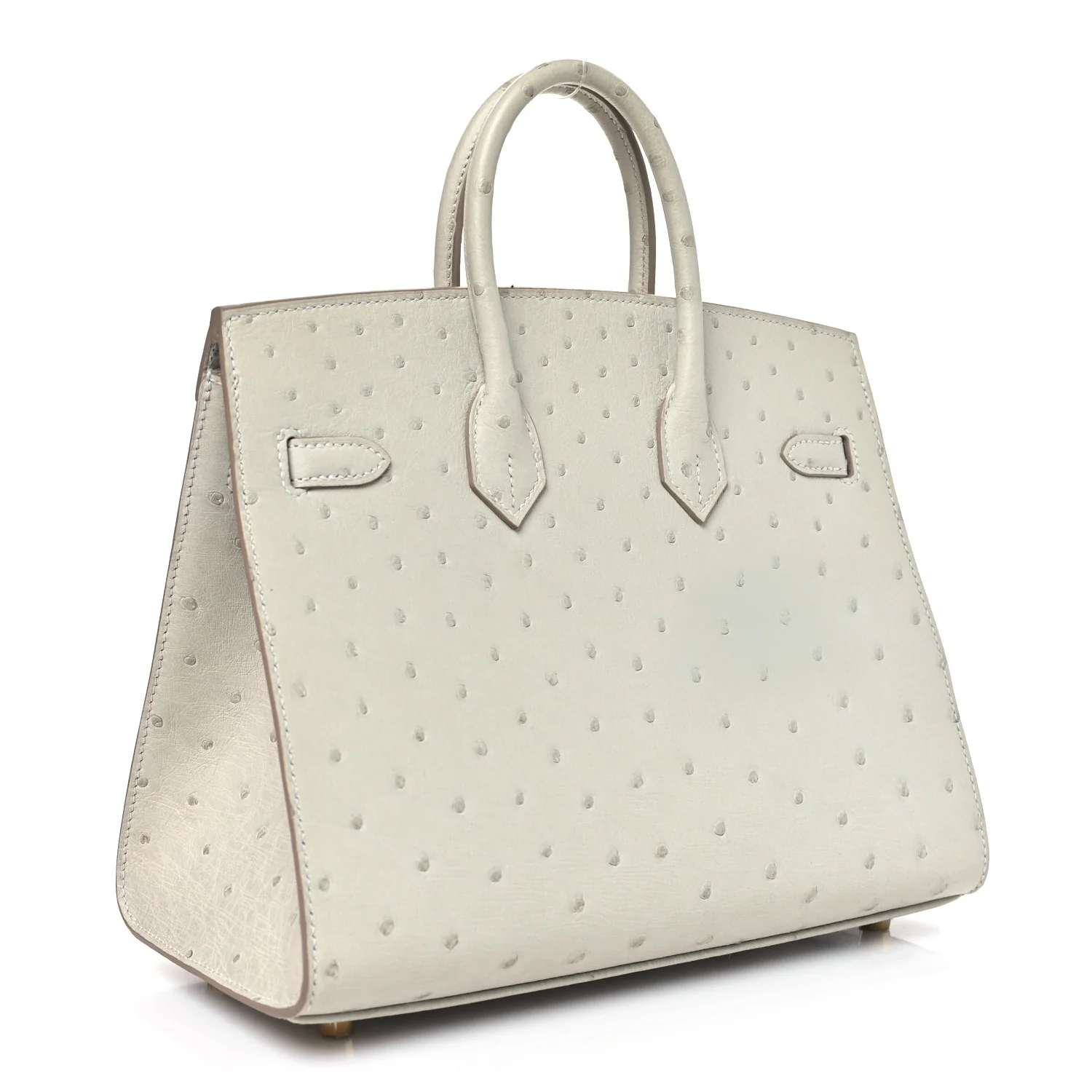 Ostrich Birkin Sellier 25 Gris Perle - Image 2