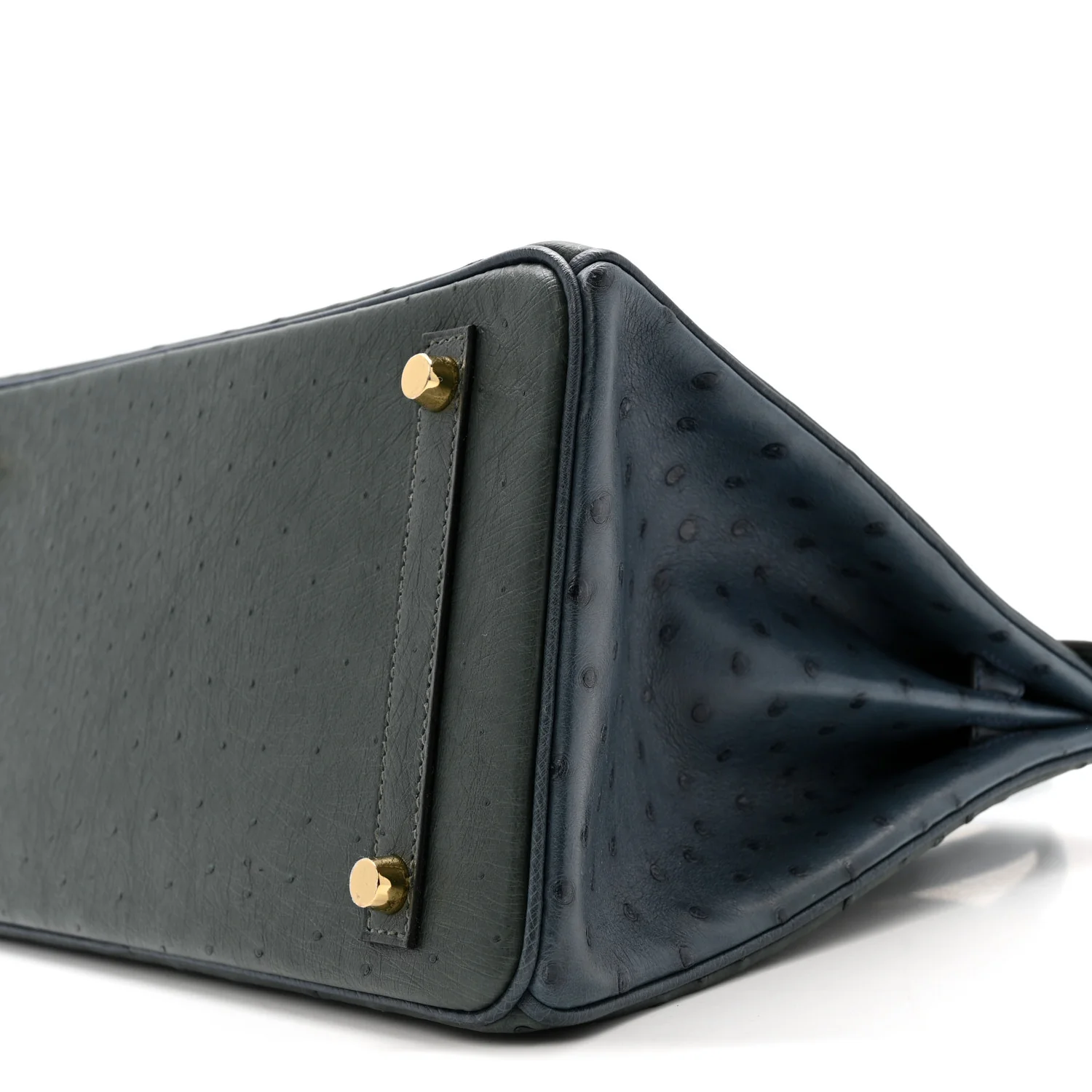 Ostrich Horseshoe Birkin 30 Vert Titien Bleu Roi - Image 10