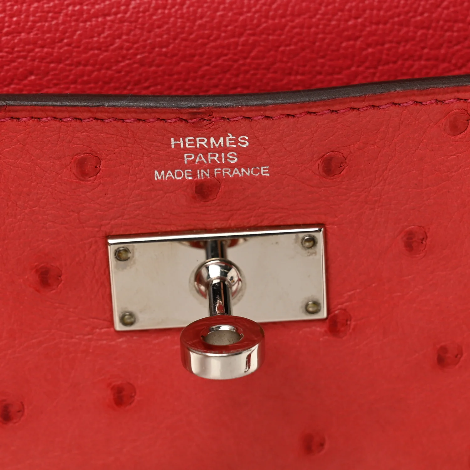 Ostrich Kelly Longue Wallet Rouge Vif - Image 6
