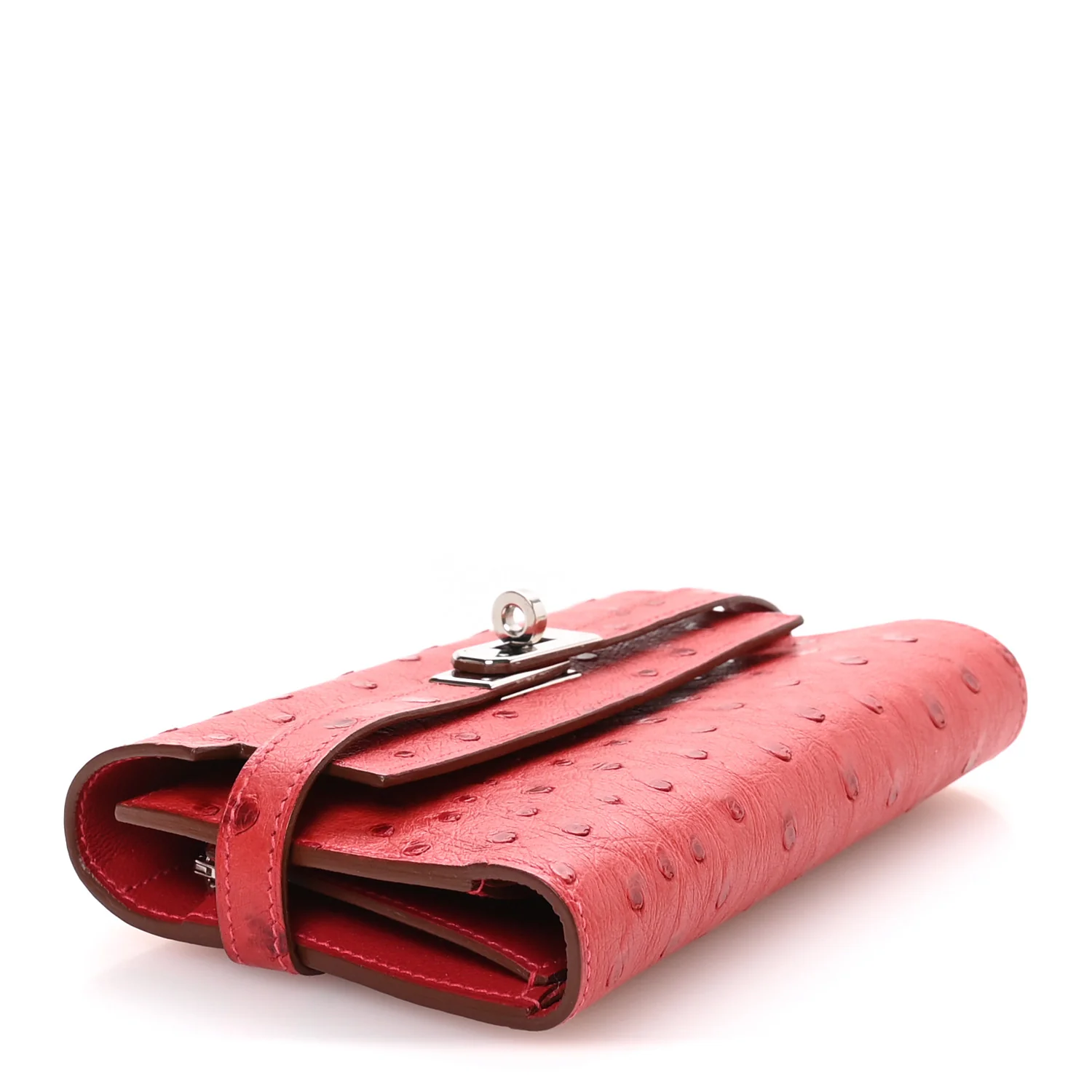 Ostrich Kelly Medium Wallet Rouge Vif - Image 4
