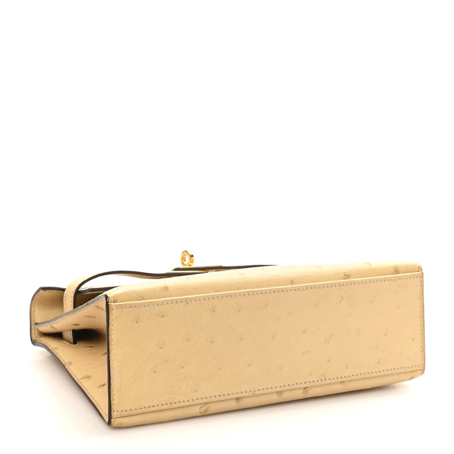 Ostrich Kelly Pochette Clutch Parchemin - Image 5