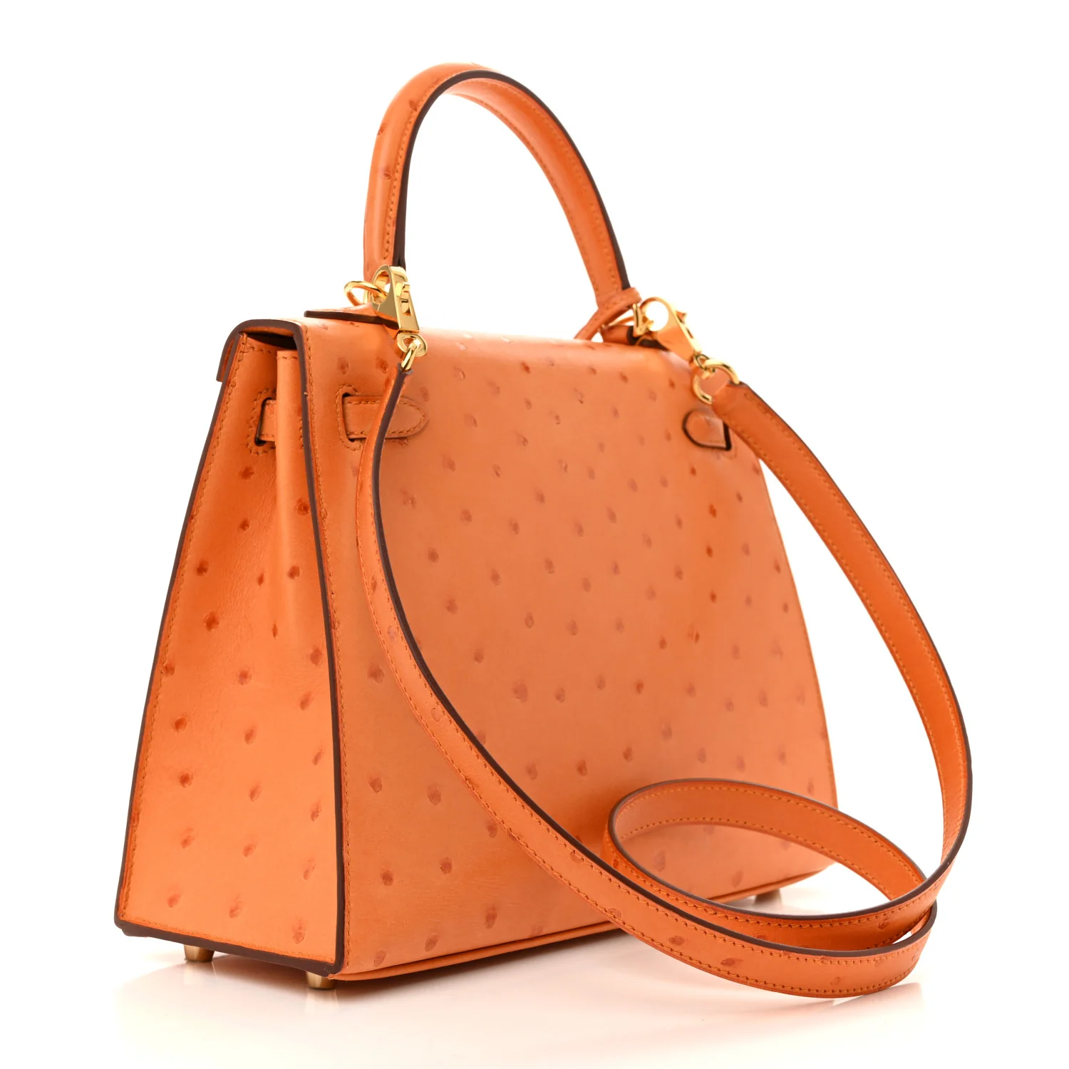Ostrich Kelly Sellier 25 Abricot - Image 3