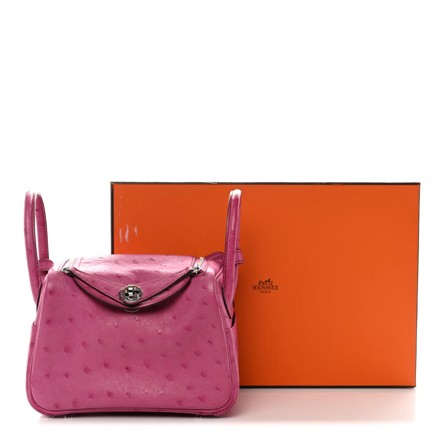 Ostrich Mini Lindy 20 Fuchsia - Image 10
